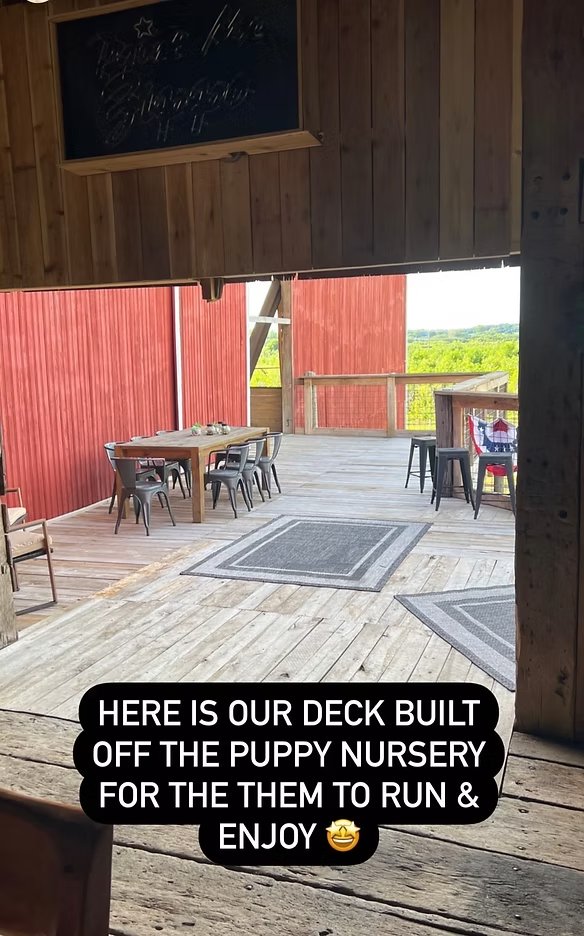 Deck with seating area